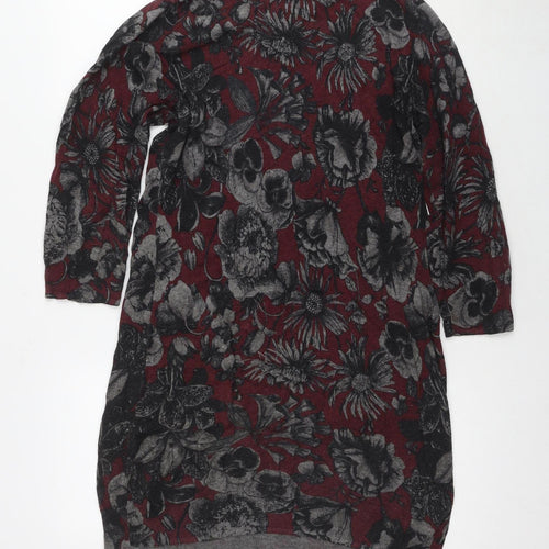 Next Women's Multicoloured Floral Shift Dress Size 12