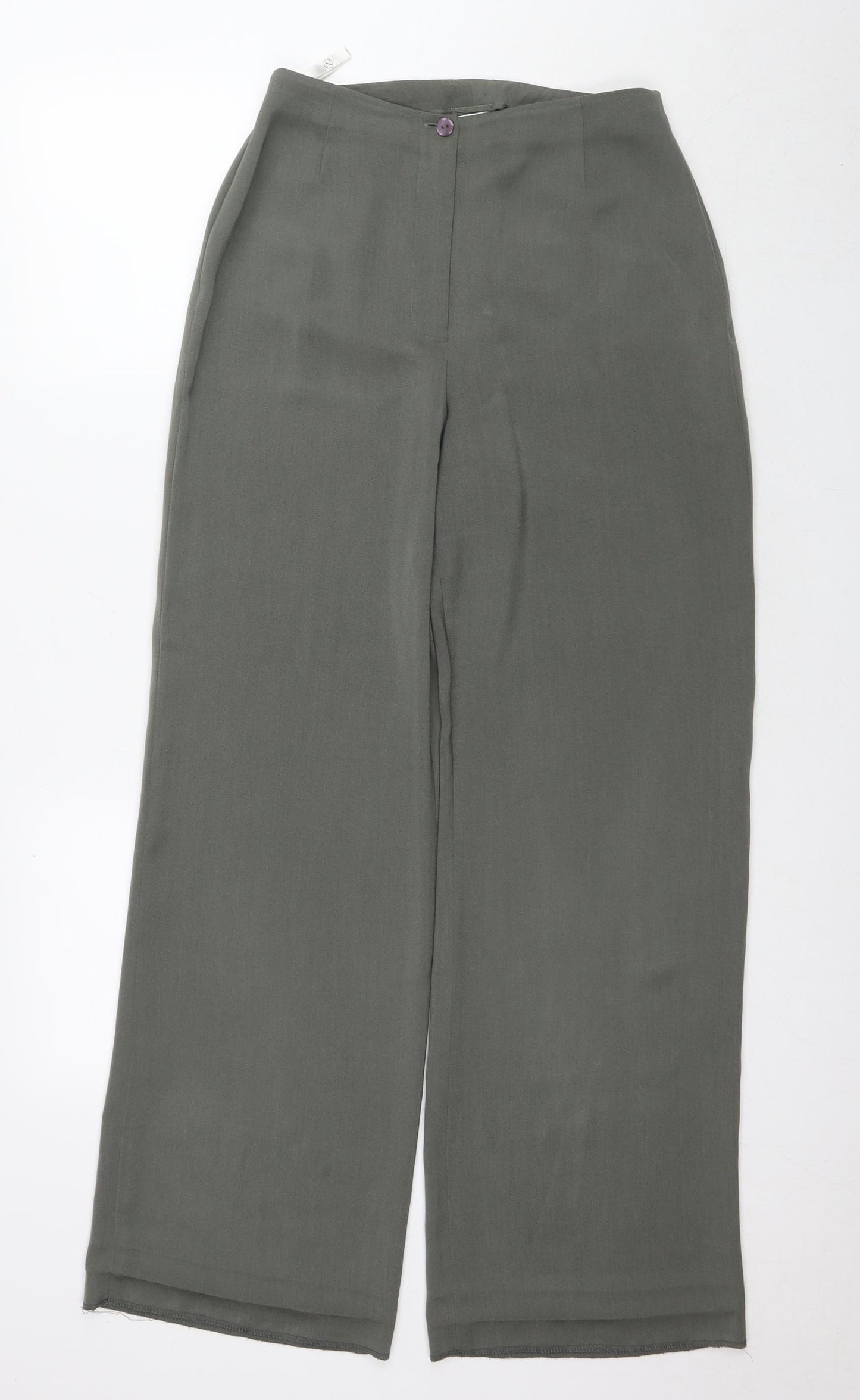 Next Womens Grey Wide-Leg Trousers Size 12