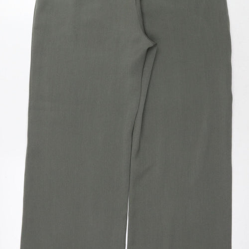 Next Womens Grey Wide-Leg Trousers Size 12