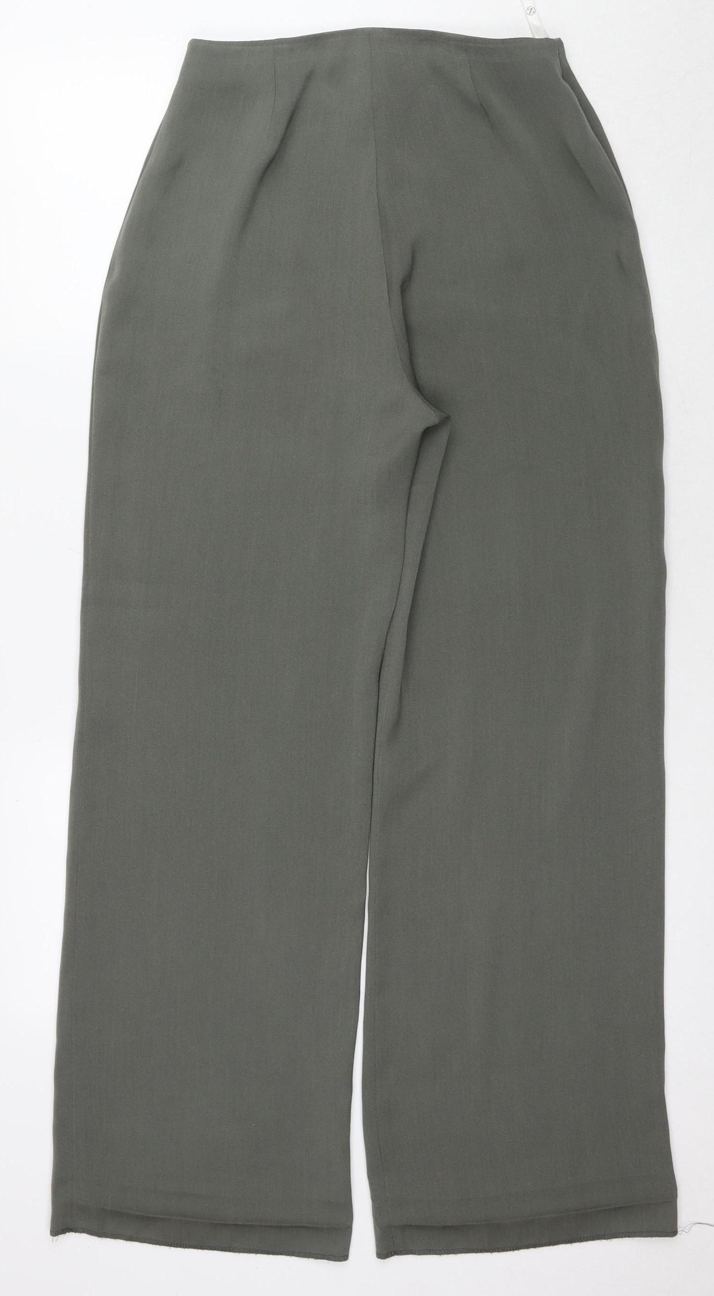 Next Womens Grey Wide-Leg Trousers Size 12