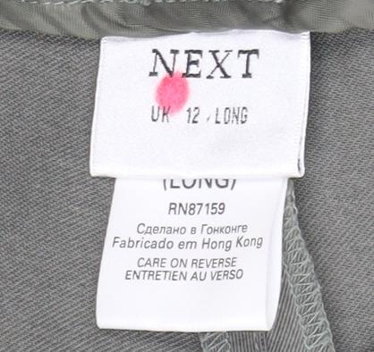 Next Womens Grey Wide-Leg Trousers Size 12