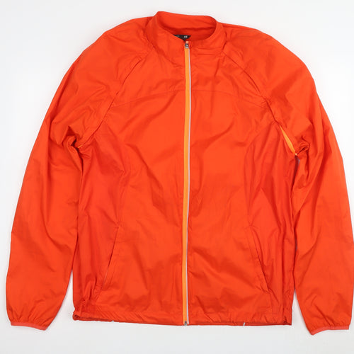 H&M Men's Orange Windbreaker Jacket 2XL