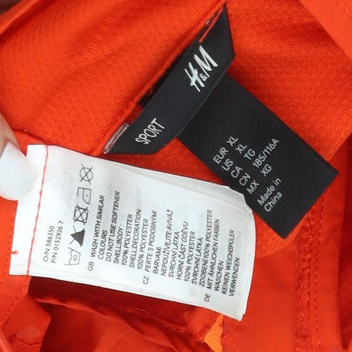 H&M Men's Orange Windbreaker Jacket 2XL