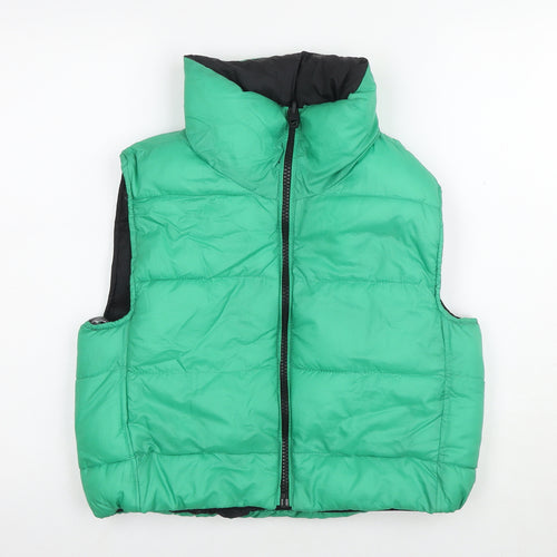 Zara Women's Green Puffer Waistcoat XS