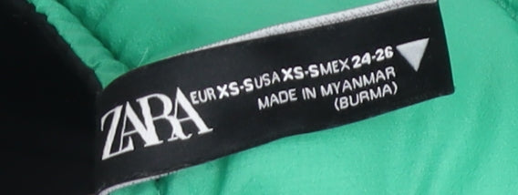 Zara Women's Green Puffer Waistcoat XS