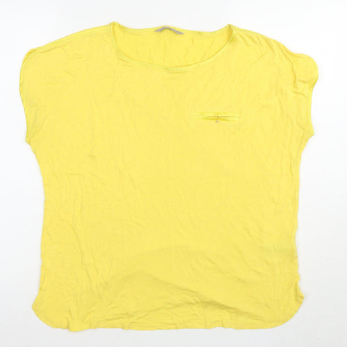 Marks and Spencer Women's Yellow T-Shirt Size 16