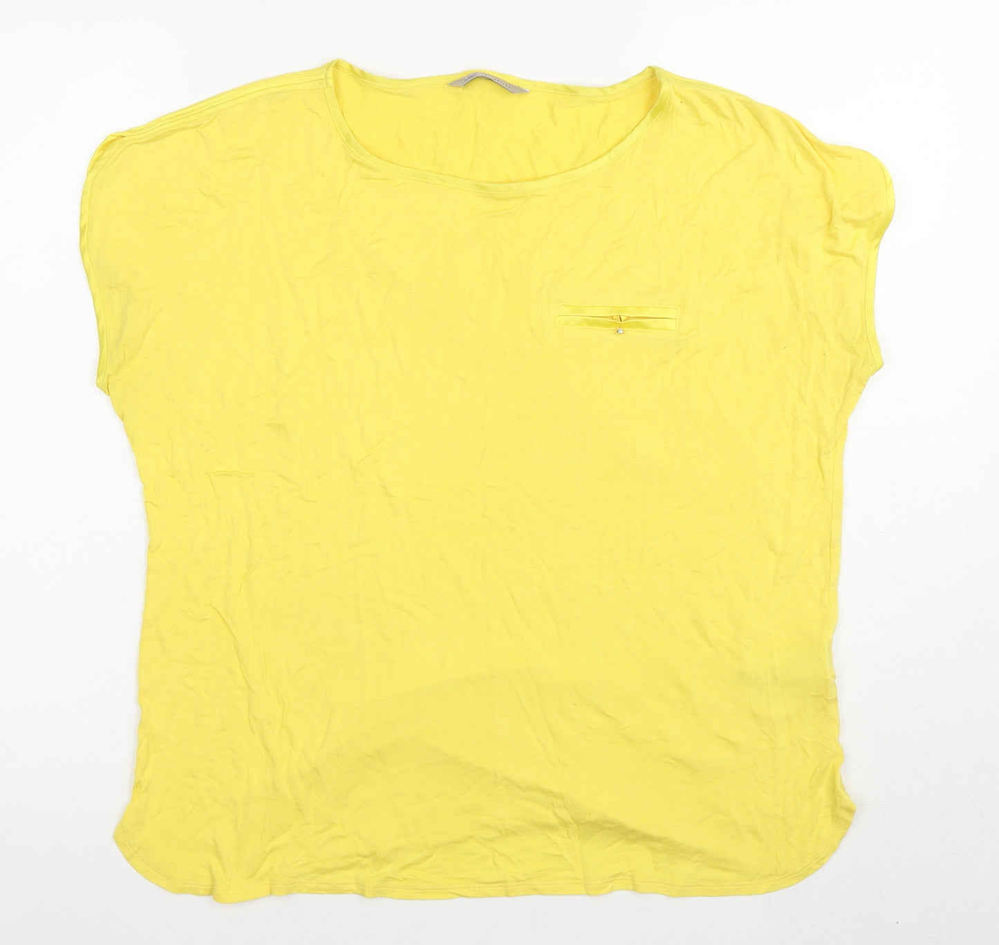 Marks and Spencer Women's Yellow T-Shirt Size 16