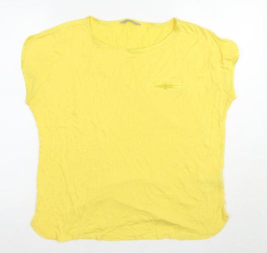 Marks and Spencer Women's Yellow T-Shirt Size 16