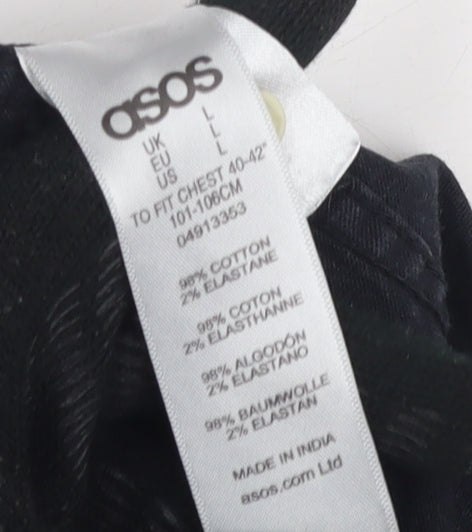ASOS Men's Black Long Sleeve Shirt - Size L