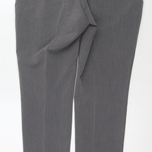 Dorothy Perkins Women's Grey Straight Trousers Size 12