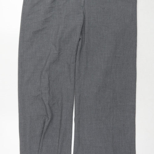 H&M Women's Grey Straight Leg Trousers, Size 12, Business Casual