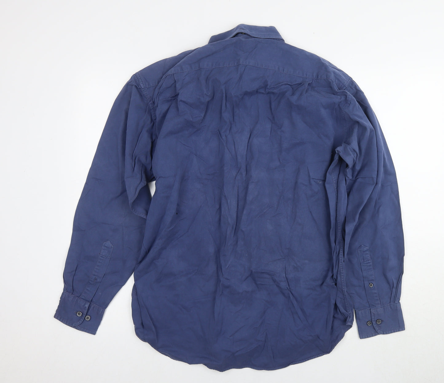 Austin Reed Men's Blue Long Sleeve Shirt L Cotton