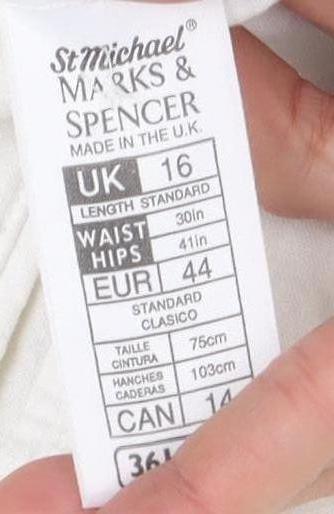 Marks and Spencer Women’s White Trousers Size 16