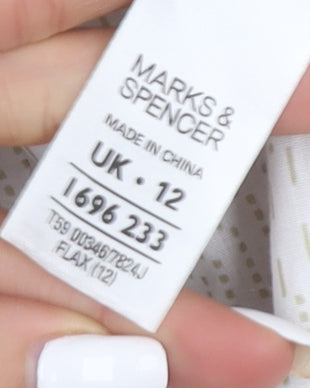 Marks and Spencer Women's Beige Linen Blazer Size 12