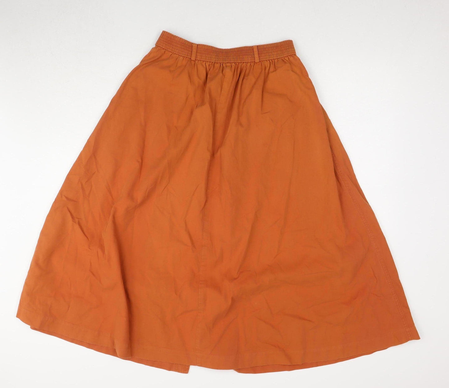 Marks and Spencer Orange Midi A-line Skirt Size 10