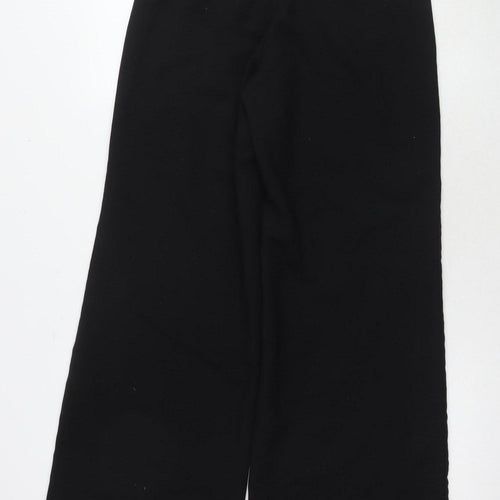 H&M Women's Wide-Leg Black Trousers Size 10