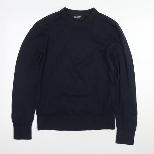 Pull&Bear Men's Blue Cotton Pullover Jumper Size S