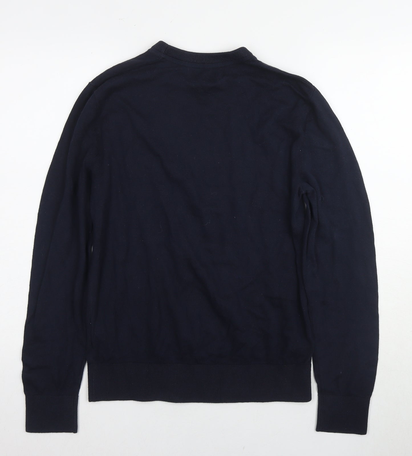 Pull&Bear Men's Blue Cotton Pullover Jumper Size S