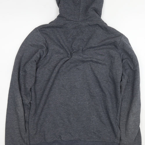 White Label Men's Grey Full Zip Hoodie, Size S