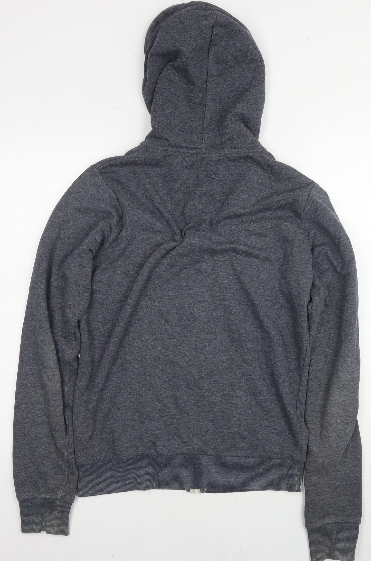 White Label Men's Grey Full Zip Hoodie, Size S