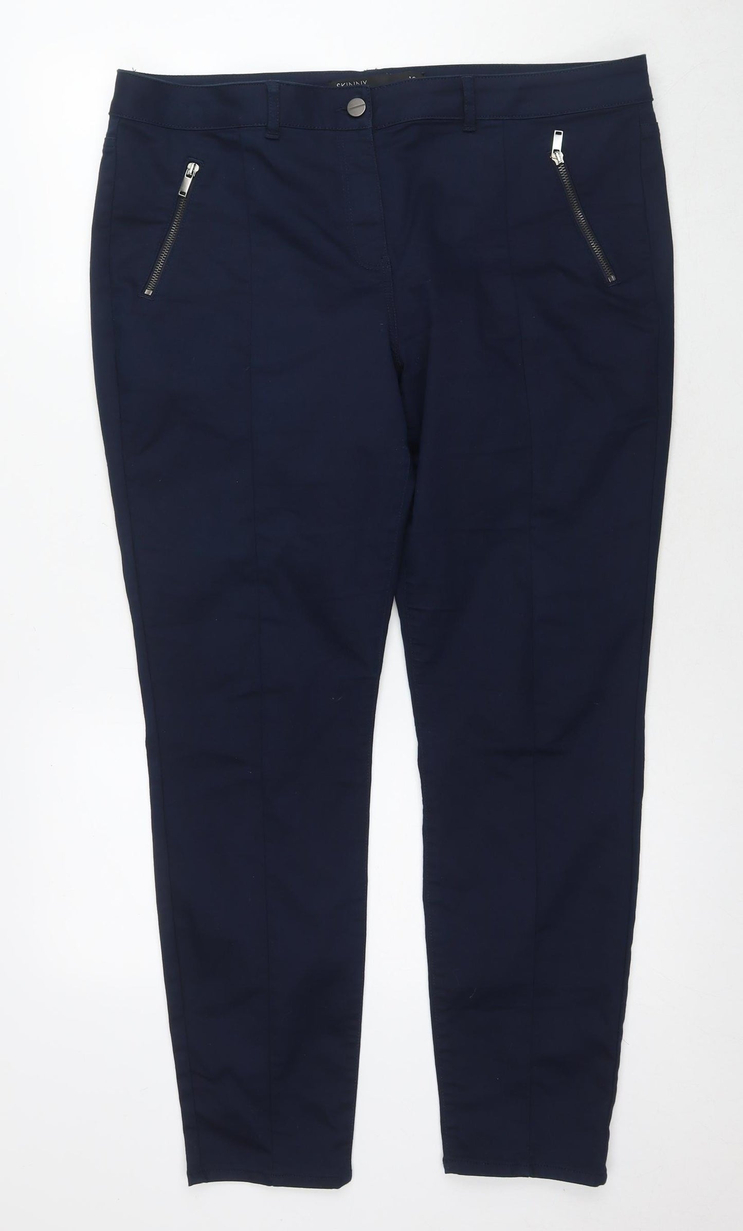 Next Women's Blue Skinny Jeans Size 18 with Ankle Zips