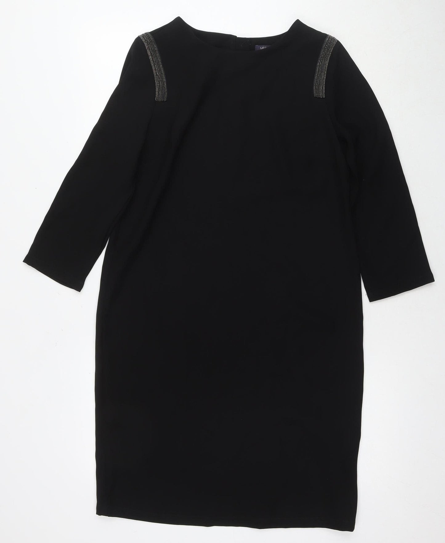 Marks and Spencer Women's Black Shift Dress Size 10