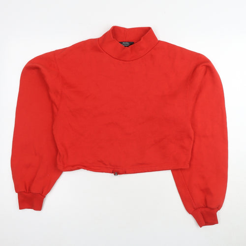 Bershka Women's Red Pullover Sweatshirt, M