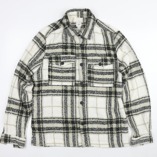 River Island Men's Black Check Shirt Jacket M