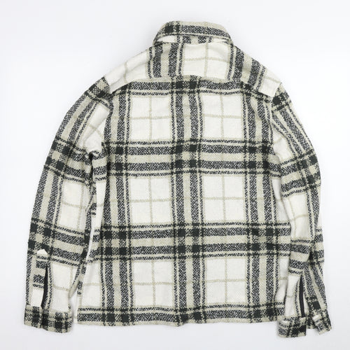 River Island Men's Black Check Shirt Jacket M