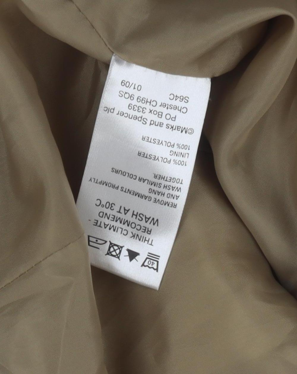 Marks and Spencer Women's Beige Trench Coat, Size 10, New