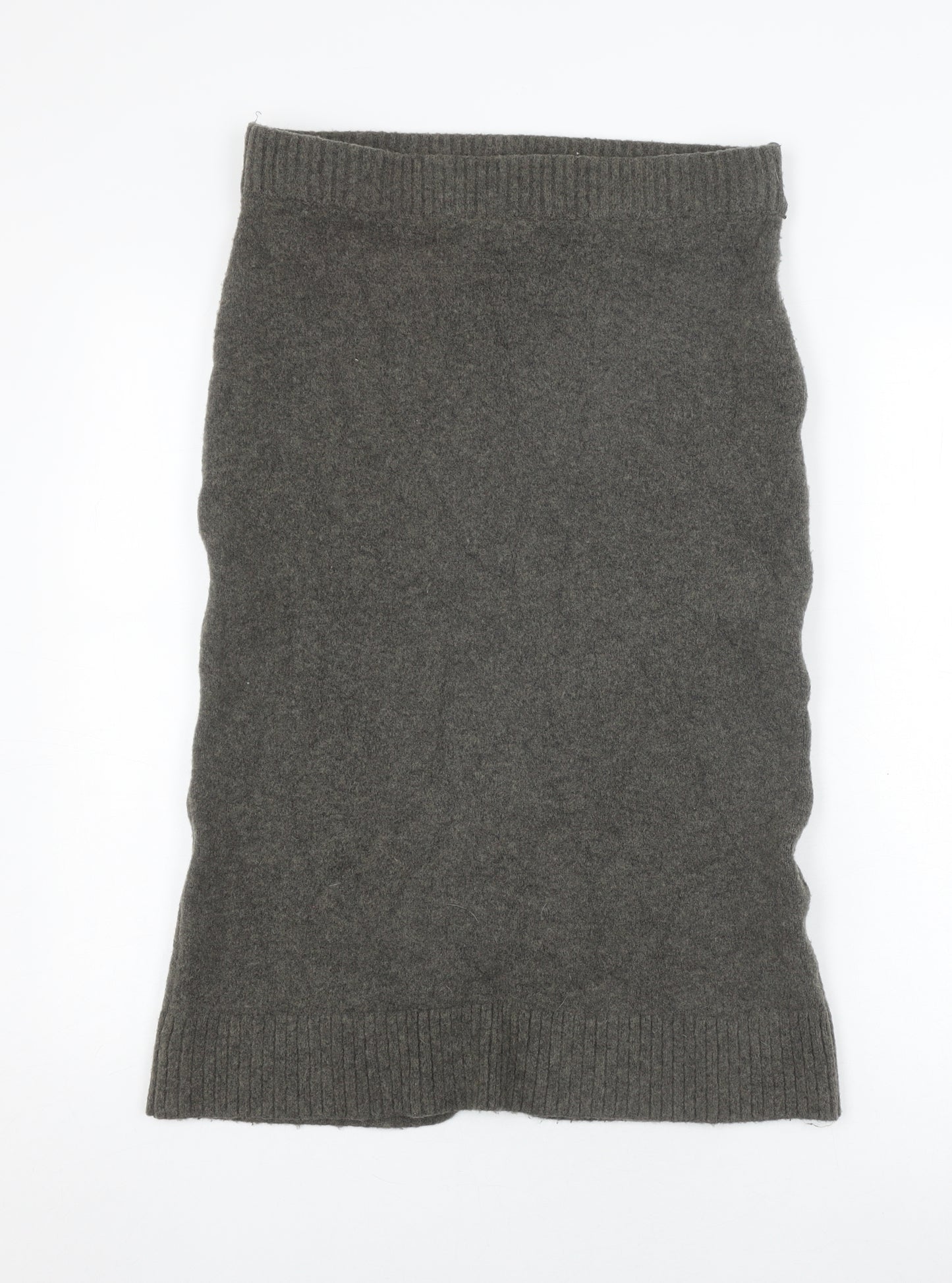 H&M Women's Grey Knit Pencil Skirt, M, Autumn/Winter