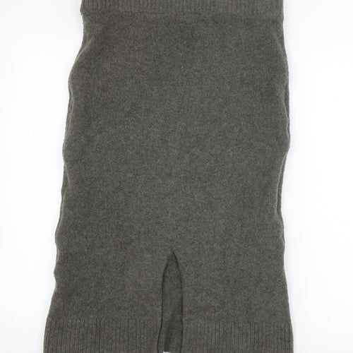 H&M Women's Grey Knit Pencil Skirt, M, Autumn/Winter