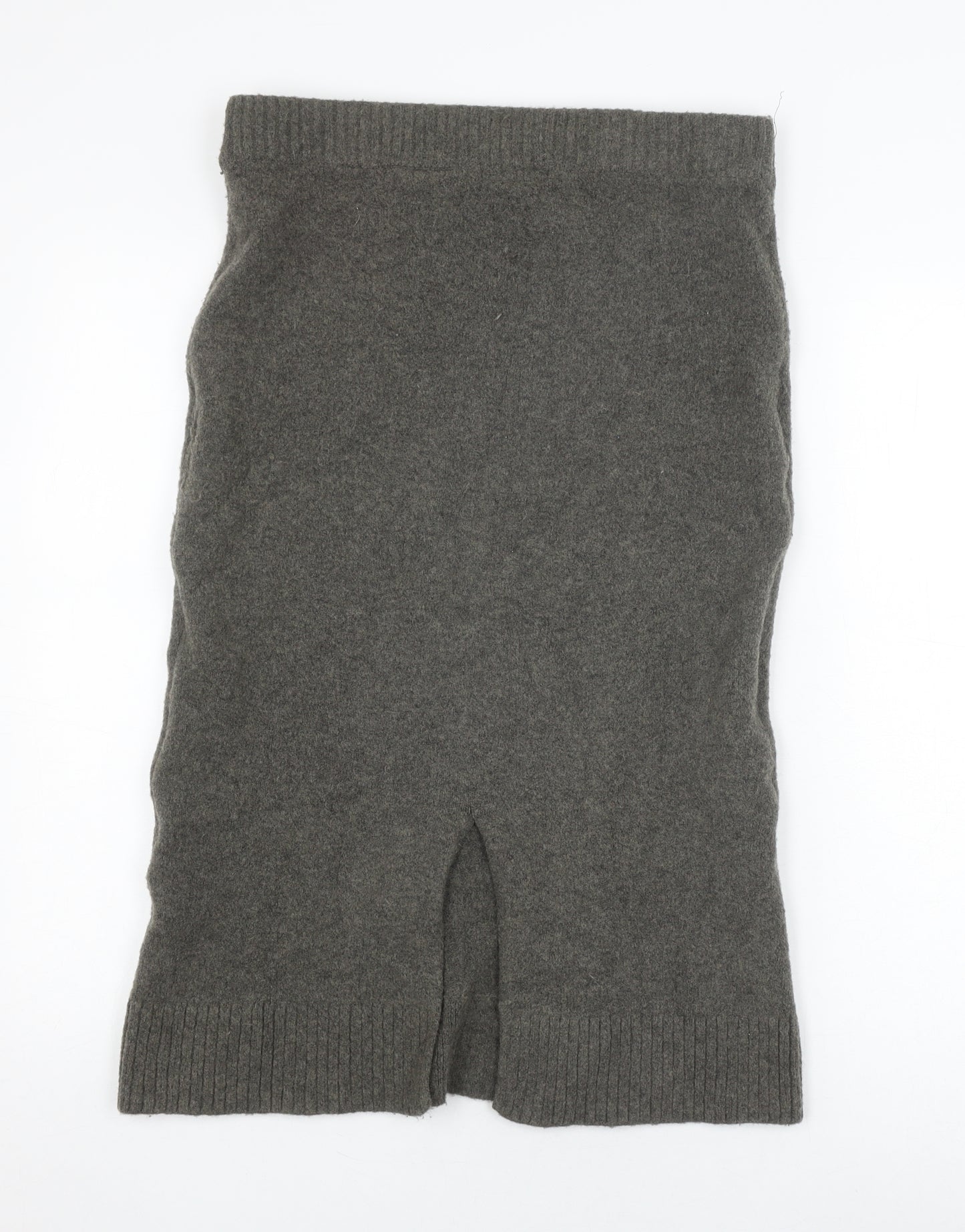 H&M Women's Grey Knit Pencil Skirt, M, Autumn/Winter