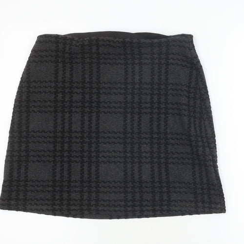 Marks and Spencer Women's Grey Check Pencil Skirt Size 12