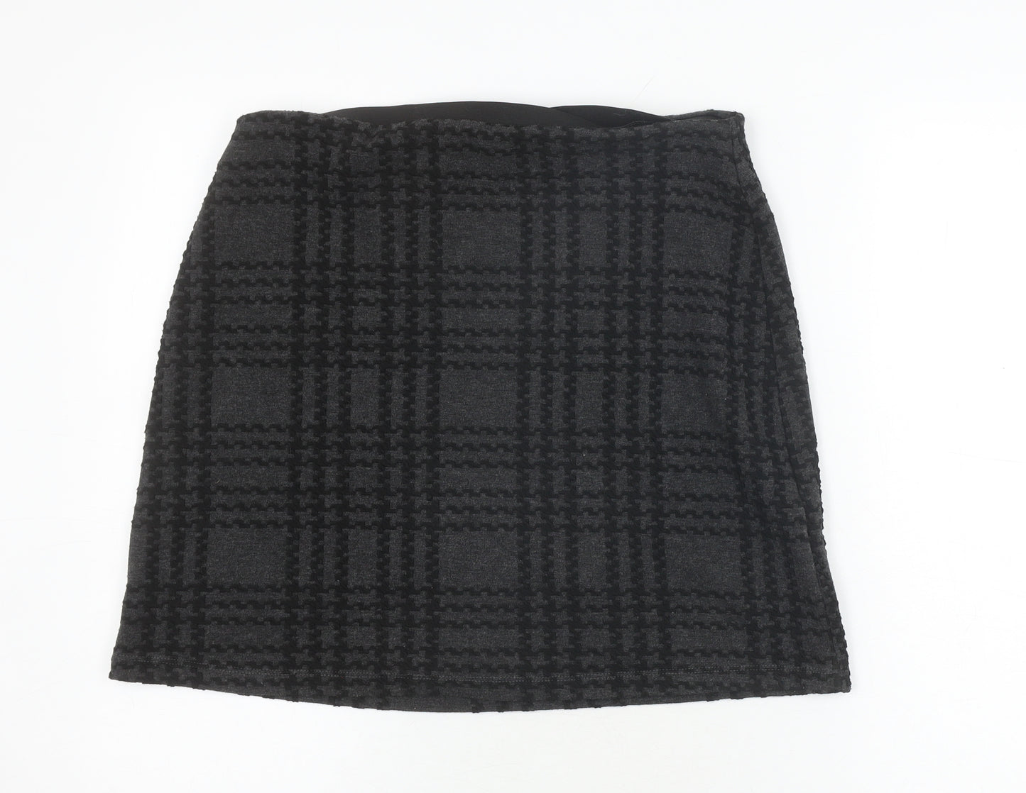 Marks and Spencer Women's Grey Check Pencil Skirt Size 12