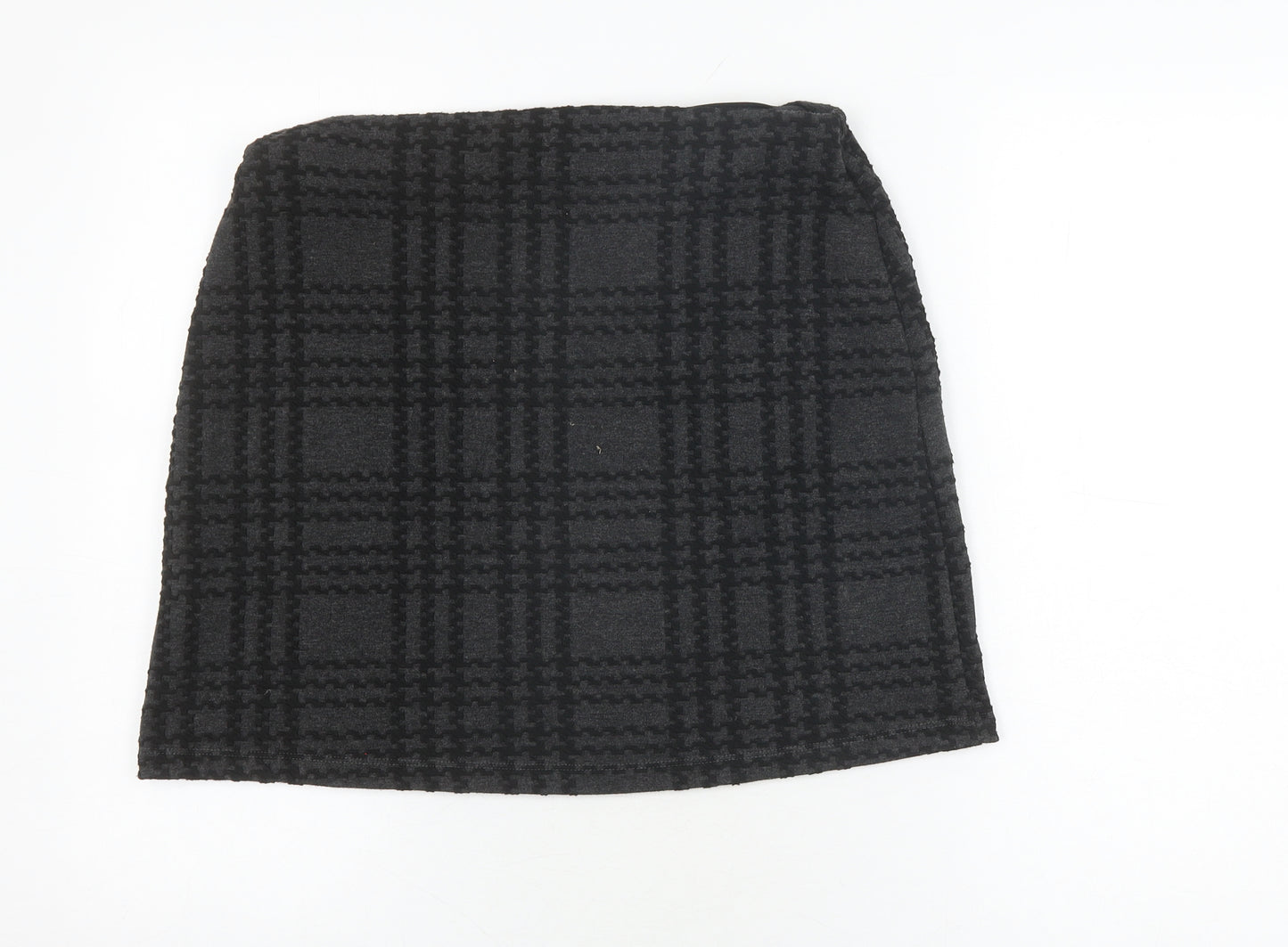 Marks and Spencer Women's Grey Check Pencil Skirt Size 12