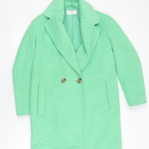 Marks and Spencer Green Women's Coat Size 8 Casual