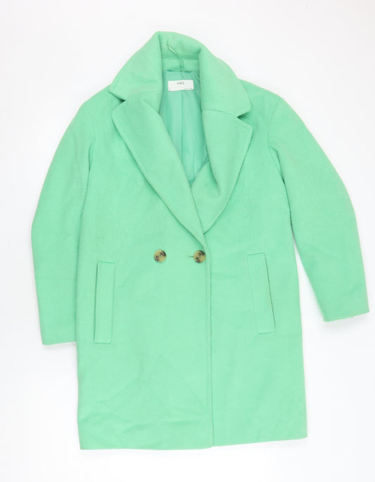 Marks and Spencer Green Women's Coat Size 8 Casual