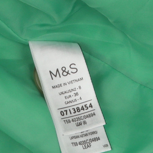 Marks and Spencer Green Women's Coat Size 8 Casual