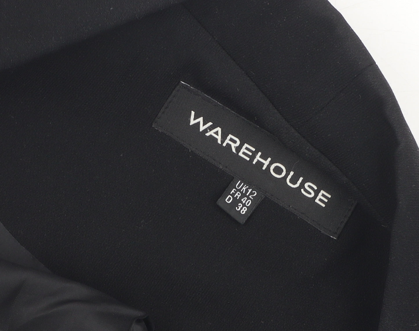 Warehouse Women’s Black Tuxedo Suit Jacket Size 12