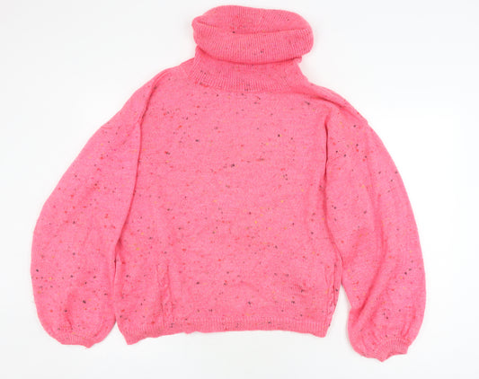 Next Women’s Pink Roll Neck Pullover Jumper Size L