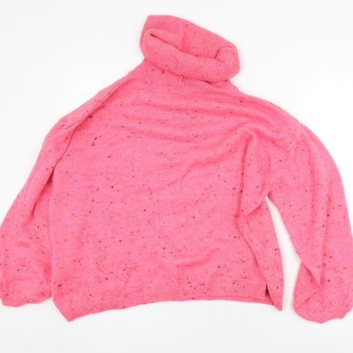 Next Women’s Pink Roll Neck Pullover Jumper Size L