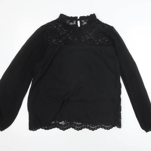 Dorothy Perkins Women's Black Lace Blouse Size 14