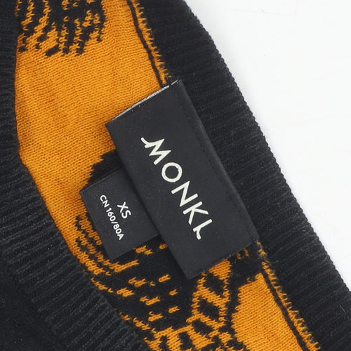 Monki Women's Black Animal Print Jumper XS