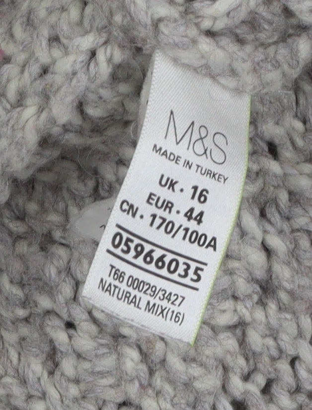 Marks and Spencer Women's Beige Cardigan Size 16