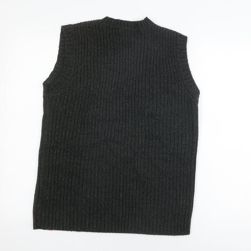 Happy Men's Black M Knit Sleeveless Vest