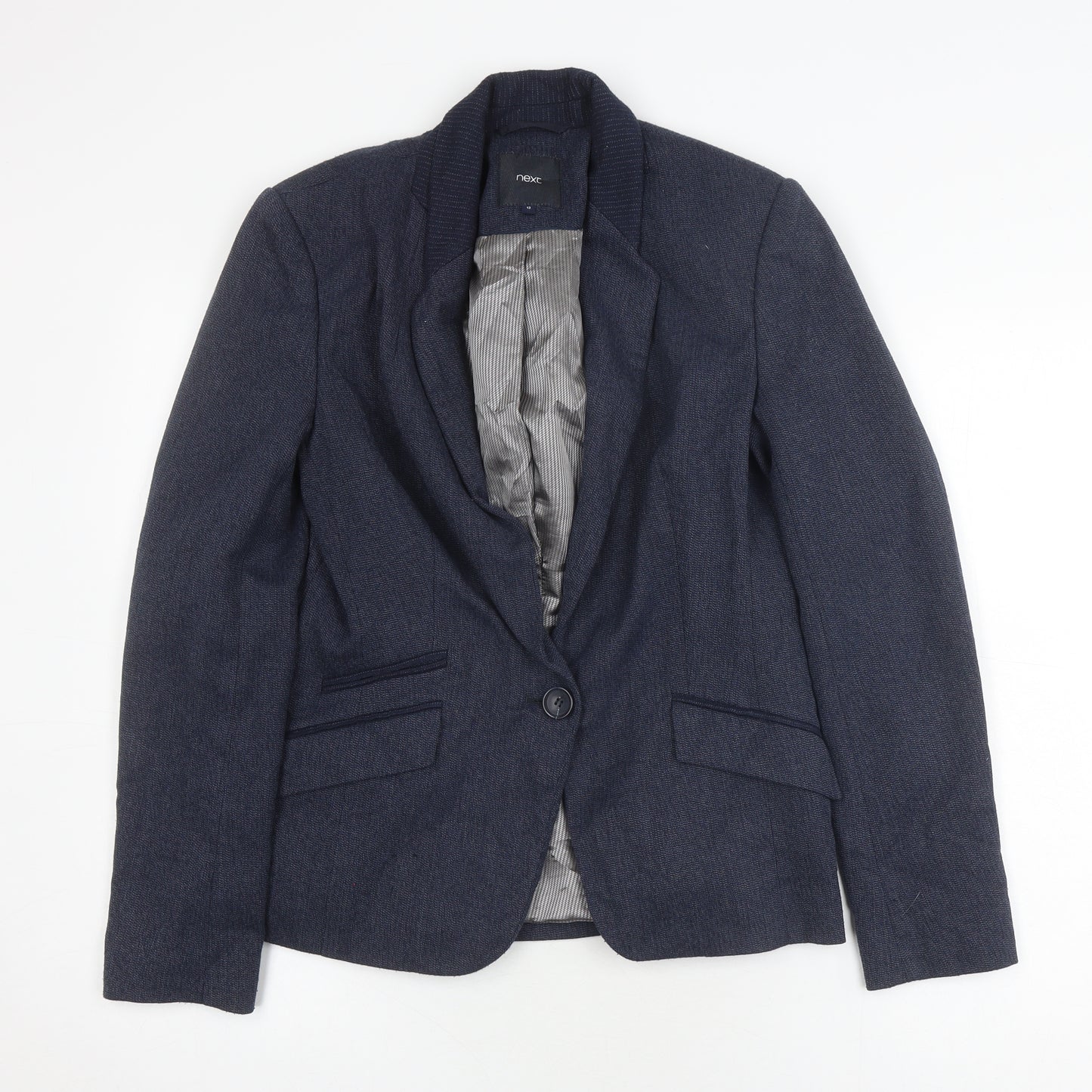 Next Women's Grey Suit Jacket Blazer Size 12