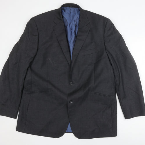 Samuel Windsor Men's Grey Blazer 44 Regular Wool