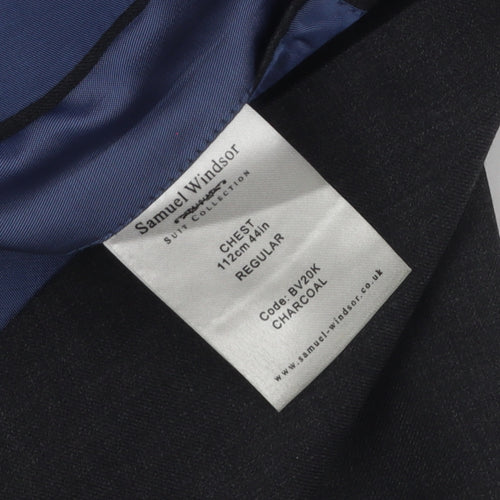 Samuel Windsor Men's Grey Blazer 44 Regular Wool