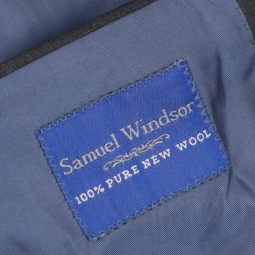 Samuel Windsor Men's Grey Blazer 44 Regular Wool